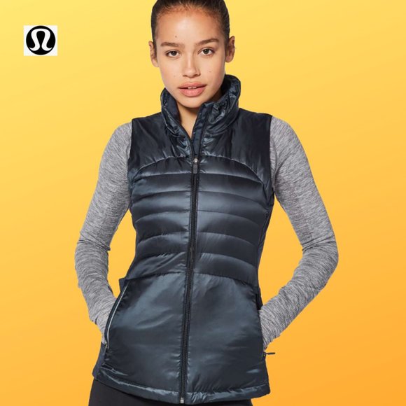Lululemon Down For a Run Puffer Down Vest Black 4 - Picture 1 of 13
